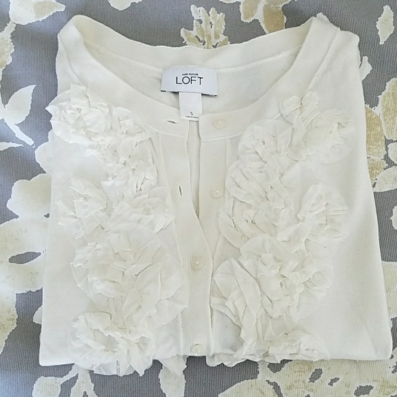 LOFT Sweaters - LOFT Off White Cardigan